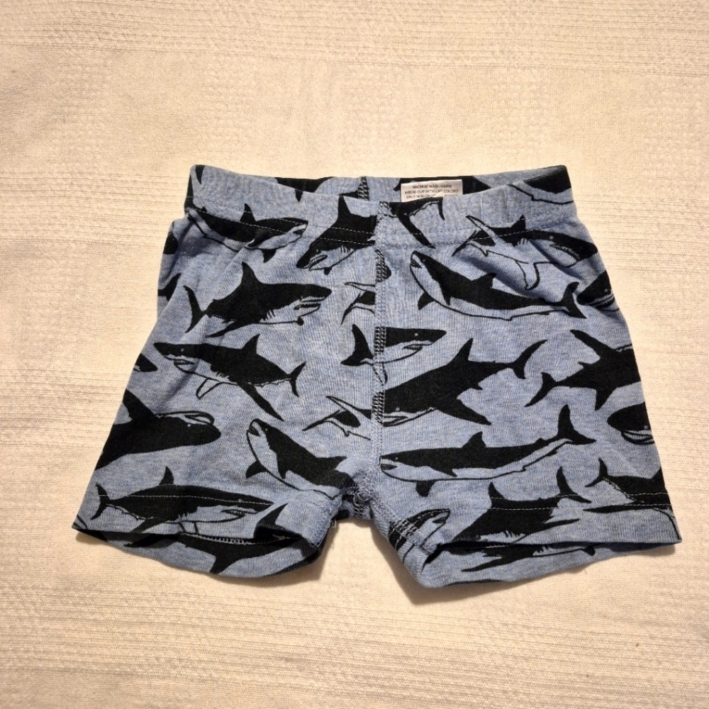Hanna Andersson boys size 80 or 18-24 months shark pajama bottoms VGUC